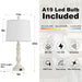 23'' Table Lamps Set of 2, Lamps for Bedroom, USB C+A Ports, Beige