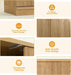 63" Sideboard Buffet Cabinet with Storage, Fluted Credenza