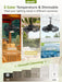 20" Outdoor Ceiling Fan with Lights, IP65 Waterproof Gazebo Fan, Plug-In Outdoor Hanging Fan Remote&App Control, 6 Speeds, 3CCT Dimmable, Caged Ceiling Fan for Gazebo, Patios, Porch,Pergola