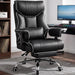 Big and Tall Office Chair,Heavy Duty Gaming Chair with Foot Rest and Wide Pocket Spring Cushion Reclining Height Adjustable for Home Office Work, Comfy Pu Leather Black-White