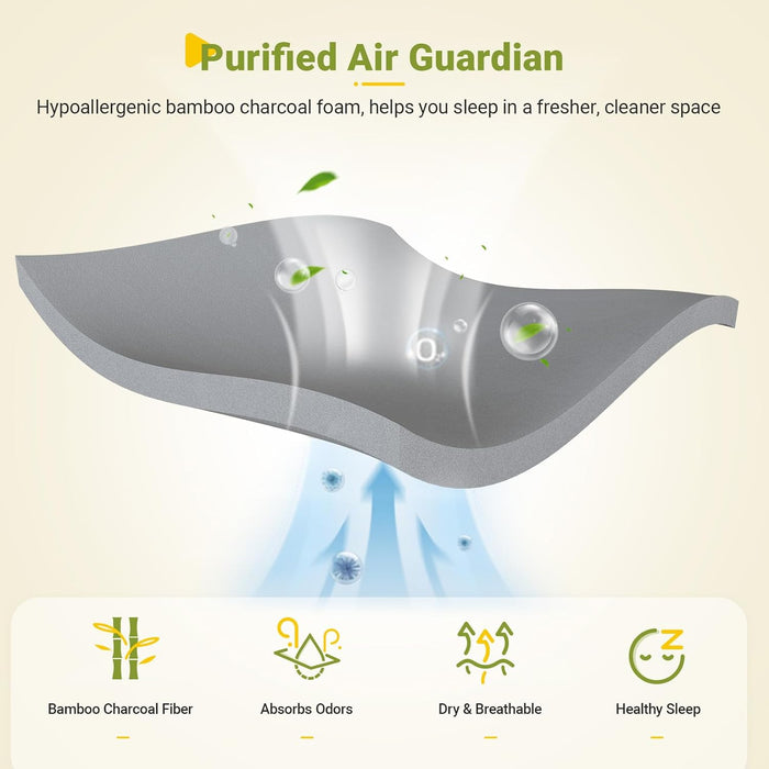 Queen Mattress, 10 Inch Hybrid Mattress with Gel Memory Foam & Pocket Springs, Medium Firm, Certipur-Us Certified