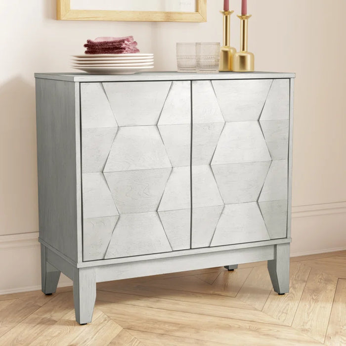 Sara 30.6" Contemporary 2 - Door Storage Cabinet with Adjustable Shelves