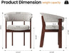 Fully Assembled Upholstered Dining Chair, Solid Red Oak Wood Kitchen Side Chair, No Assembly Required Modern Farmhouse Dining Room Accent Seating, Single Pack,Set of 1