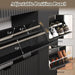 Black Freestanding Shoe Cabinet Featuring 3 Drawers