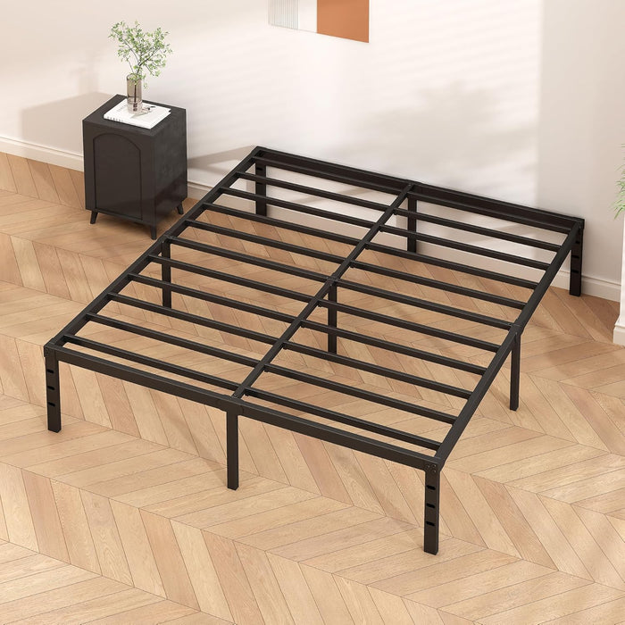 Metal Platform Bed Frame 14 Inch Tall,No Box Spring Needed,Full Size Bed with Heavy Duty Strong Support Slats,Easy to Assemble,Black