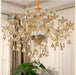 Luxury Cognac Crystal Chandelier 18 Lights,Contemporary K9 Crystal Ceiling Chandelier Lighting Fixture Candle Style E12 Base for Dinning Living Room Bedroom Hallway (18 Lights)