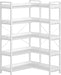 White Five Tier Corner Bookshelf Durable Construction