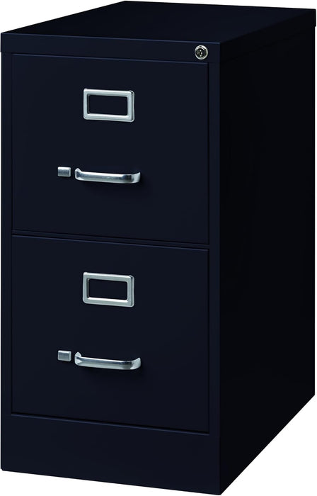 Hirsh Industries 25" Deep Commercial 2 Drawer Letter Size High Side Vertical File Cabinet Color: Black