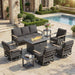 Aluminum Outdoor Patio Furniture Set with 5.1-Inch Cushions