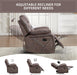 Manual Recliner Chair, Faux Leather Single Reclining Sofa Chair with Overstuffed Armrest and Headrest, for Living Room, Bedroom Furniture, Meeting Room, Grey