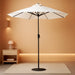 9FT Outdoor Patio Umbrella,Market Table Umbrella with 8 Fiberglass Ribs, Pool Umbrella with Tilt and Crank, UV Protection Lightweight & Wind-Resistant for Lawn, Garden, Deck and Backyard, Cream White
