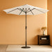 9FT Outdoor Patio Umbrella,Market Table Umbrella with 8 Fiberglass Ribs, Pool Umbrella with Tilt and Crank, UV Protection Lightweight & Wind-Resistant for Lawn, Garden, Deck and Backyard, Cream White