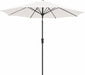 9FT Outdoor Patio Umbrella,Market Table Umbrella with 8 Fiberglass Ribs, Pool Umbrella with Tilt and Crank, UV Protection Lightweight & Wind-Resistant for Lawn, Garden, Deck and Backyard, Cream White