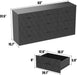 Long Dresser for Bedroom,63 Inch Dresser with 9 Drawers and Power Outlet, Large Modern Storage,Usb Charging Station, Chest of Drawers for Bedroom, Living Room, Hallway