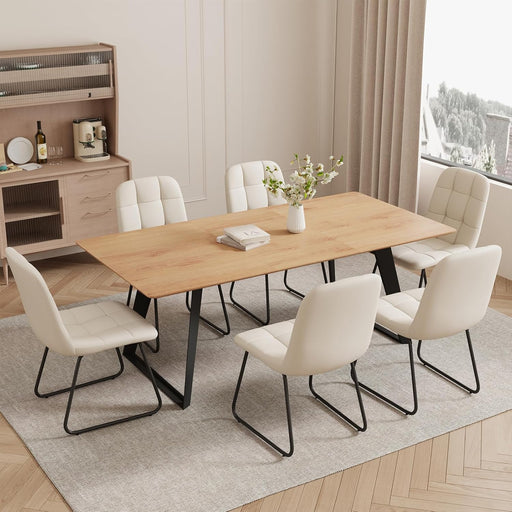 67" Expandable Dining Table Set with Chairs – Modern Rectangular Wooden Table, Space-Saving Multifunctional Furniture for Kitchen, Apartment, or Small Dining Room