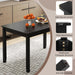 Dining Table for 4 People, 48"X 29" Kitchen Table with Wood Legs, Load 330 Lbs, Rectangular Dinner Table for Small Space, Dinette, Apartment, Living Room, Dining Room (Black)