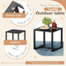 3 Pieces Outdoor Furniture Set Patio Bistro Rocking Chairs with Glass Coffee Table for Pool Beach Backyard Balcony Porch Deck Garden, Black