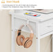 33" Small Computer Desk with 5 Fabric Drawers, White, 14.2" D