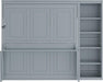 Gray Queen MurphyDesk With Industrial Storage Shelving