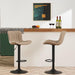 Counter Height Bar Stools Kitchen Island Barstools Set of 2 Adjustable Swivel Counter Stool Bar Height Island Chairs with Back, Khaki