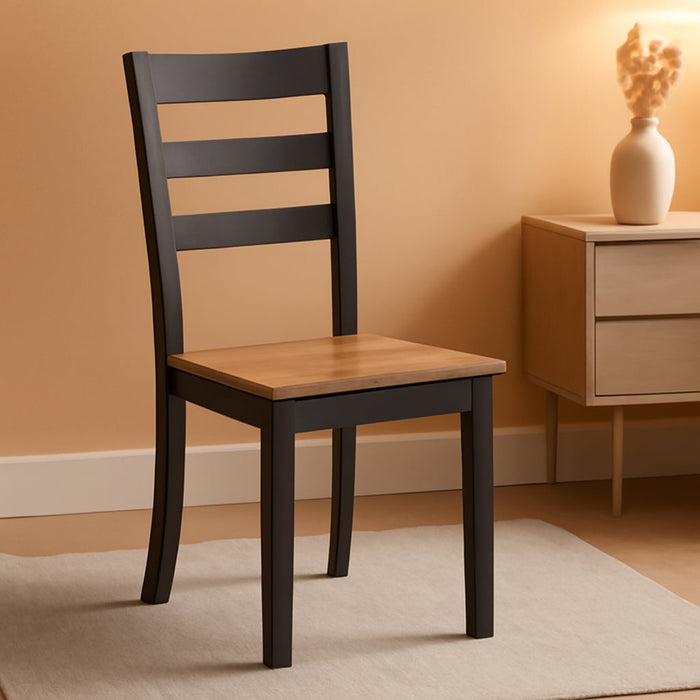 Gesthaven Solid Wood Frame Dining Chair, Set of 2, Natural/Brown