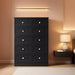 Black TwentyFourInch Fluted Dresser For BedroomSpace