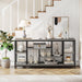 Console Sofa Table, 70.9 Inch Extra Long Console Table behind Couch with Storage Shelves, 3-Tier Modern Narrow Entryway Hallway Accent Table for Living Room, Grey