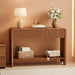 Console Sofa Table for Entryway, Wood Foyer Tables for Living Room, Farmhouse Couch Table Behinde Sofa with 2 Drawers for Hallway Storage (47.2 Inch, Walnut)
