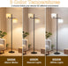 Black Floor Lamp for Living Room with Rotatable Shade,Foot Switch