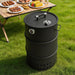 Charcoal Smoker Grill, 20" Barrel Smoker, Outdoor Barbecue Grill, Ideal for BBQ, Party, Backyard, Patio, Cooking, Heavy Duty round Grill, Vertical Smoker