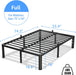 18 Inch Full Bed Frame with round Corners No Box Spring Needed