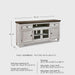 Havalance Farmhouse TV Stand Fits Tvs up to 72", 4 Cabinets and Shelves for Storage, Vintage White & Weathered Gray