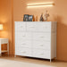 Sturdy Nine Drawer Dresser With Wardrobe Organization