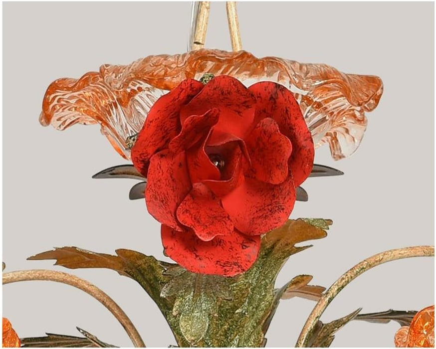 Floral Chandelier Lighting Lamp Hotel Cafe Art Deco Floral Chandelier Stairs Lamp Hang Lamp Home Decoration