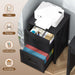 Black Farmhouse Vertical Adjustable File Cabinet Drawer