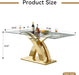 70" Gold Tempered Glass Dining Table, Modern Glass Kitchen Table Dining with Tempered Glass Tabletop and Unique Stainless Steel Pedestal, Modern Kitchen Dining Room Table for 8