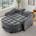 Oversized Chaise Lounge Chair Gray Chenille Tufted