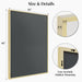40"X30" Gold Bathroom Mirror for Wall, Shatterproof Tempered Glass, Brass Tone Rectangle Narrow Frame, H/V Wall-Mounted, Ultra-Flush