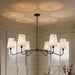47 Inch MatteBlack Chandelier 6 Light LivingRoomDecor