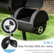 Offset Smoker Charcoal Grills with 28 Inch Cook Chamber, Barrel Smoker and Charcoal Grill Combo, 512 Sq. In. Space Barrel Smoker Grill for Outdoor BBQ Patio Backyard Cooking