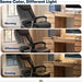 Lautner Executive Home Office Desk Chair, Ergonomic High-Back with Adjustable Lumbar & Body Pillows, Smartlayers and Comfortcoils Technology, Mesh and Bonded Leather, Black/ Gray
