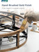 23" Black Gold Caged Low Profile Ceiling Fan with Light and Remote