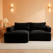 NinetySixInch Cloud Corduroy Modular Sectional Sofa Black