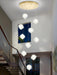 Gold Crystal LED Chandelier Staircase Ceiling Light