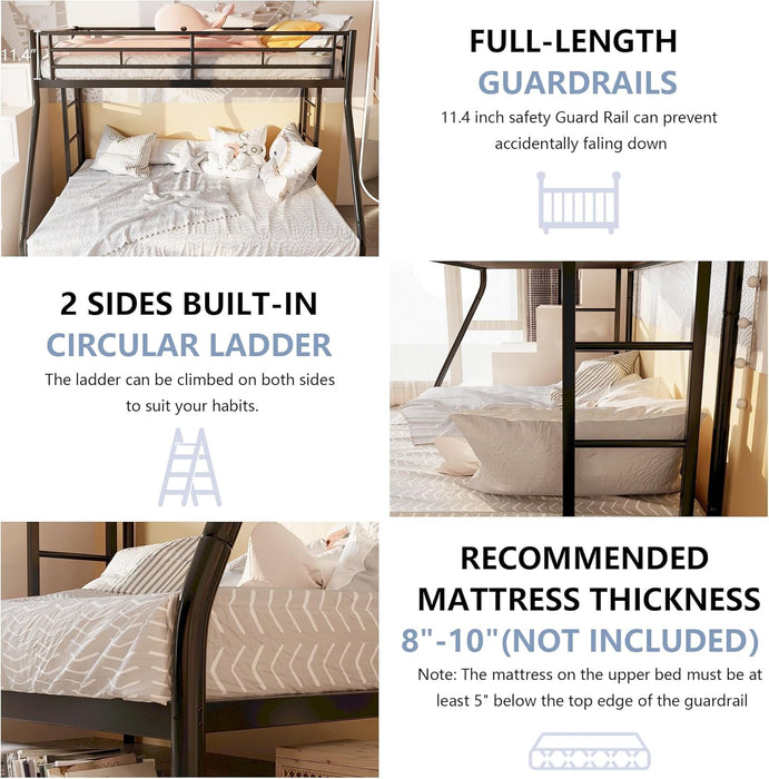Twin Over Full Bunk Bedframe With DetachableTrundle