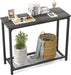 Console Table Sofa Table with Mesh Shelves, 2 Tier Entryway Table Foyer Table for Entryway, Front Hall, Hallway, Sofa, Couch, Living Room, Coffee Bar, Kitchen, Grey, 32 Inch