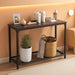 Console Table Sofa Table with Mesh Shelves, 2 Tier Entryway Table Foyer Table for Entryway, Front Hall, Hallway, Sofa, Couch, Living Room, Coffee Bar, Kitchen, Grey, 32 Inch