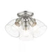 Grandview 3 Light Brushed Nickel Flush Mount