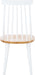 Home Collection Burris Farmhouse White/Natural Spindle Back Living Room Dining Room Bedroom Office Foyer Side Chair