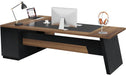 78Inch Executive Desk Featuring Ample Storage Cabinets